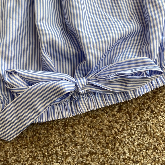 Venti6 Off Shoulder Stiped Ruffle Sleeve Blouse size M NWT - Picture 6 of 10